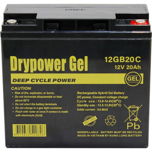 Drypower 12GB20C 12V 20AH Gel Battery