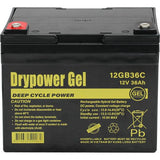 Drypower 12GB36C 12V 36AH Gel Battery