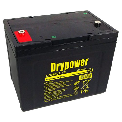 Drypower 12V 80AH Deep Cycle AGM Battery