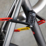 AEROBLADE COMINATION STEEL FOLDING LOCK (BLACK-YELLOW-RED)