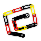 AEROBLADE COMINATION STEEL FOLDING LOCK (BLACK-YELLOW-RED)