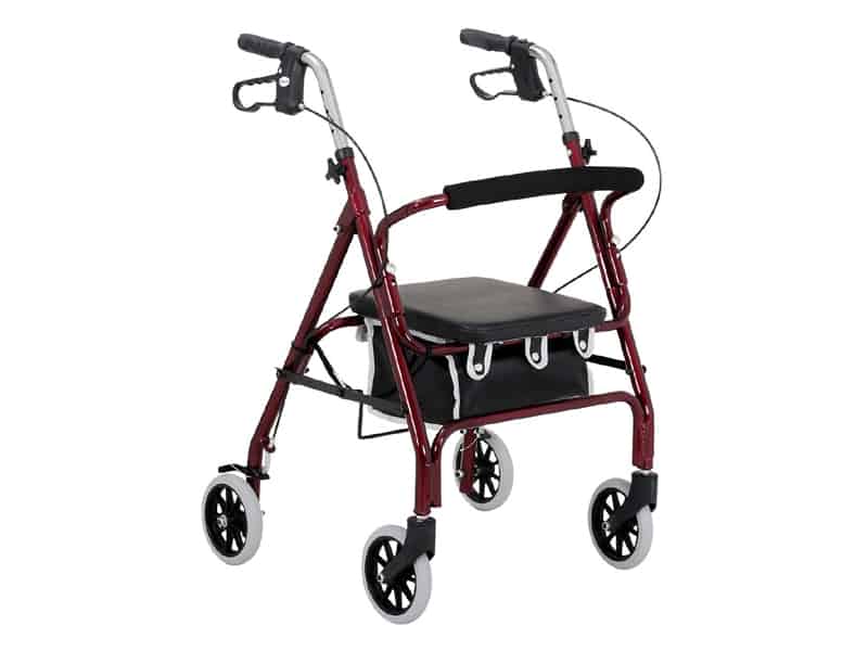 Rollator 6'' wheels with cane holder