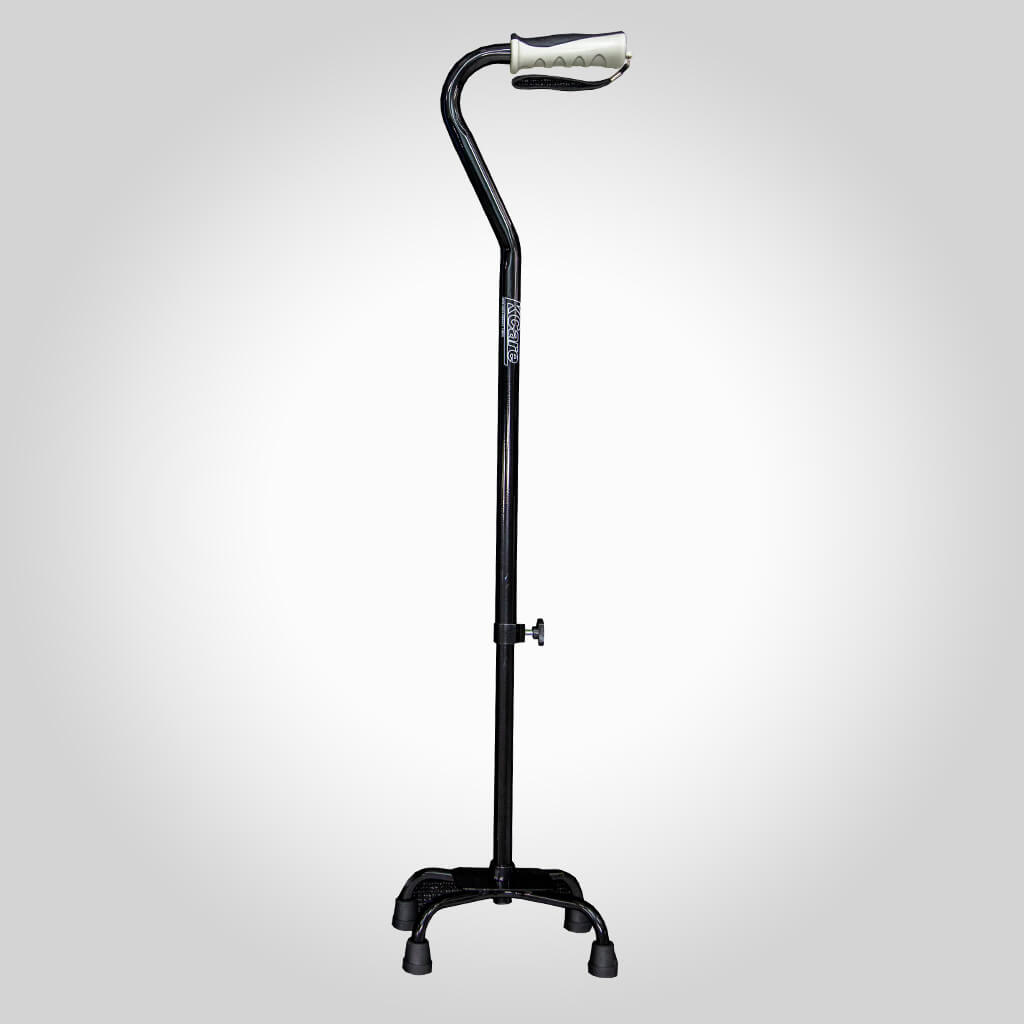 Swan Neck Cane Black with X Base