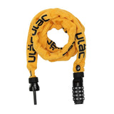 CHAIN COMBINATION LOCK 4MM X 120CM (BUMBLEBEE YELLOW)