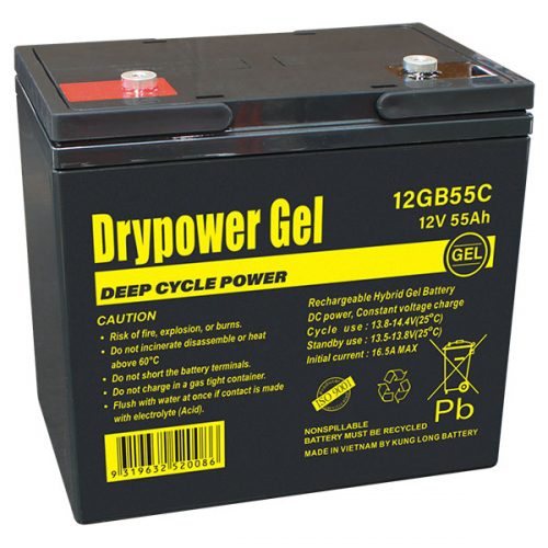 Drypower 12GB55C 12V 55AH Gel Battery