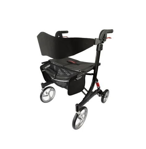 Peak Care Ellipse Lite Aluminium Outdoor Walker Rollator with Disk Brakes & Suspension