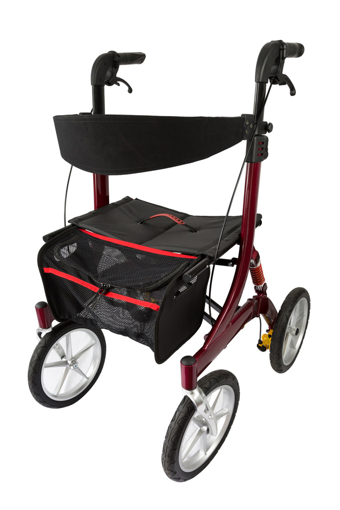 Peak Care Ellipse Lite Aluminium Outdoor Rollator with Disk Brakes & Suspension