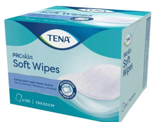 TENA Proskin Soft Wipes (1 Box of 135 wipes)