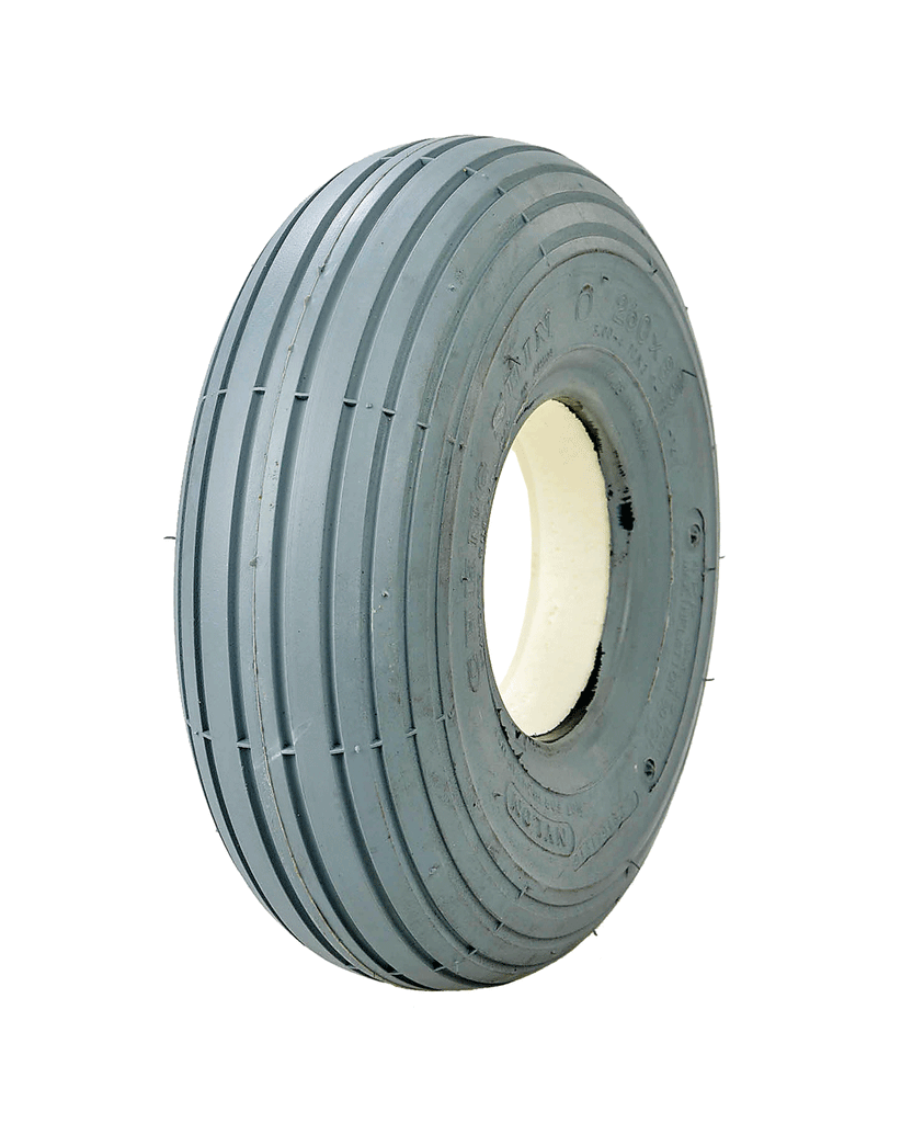 Tyre Foam Filled 3.00 - 4 (260 x 85) Grey Solid