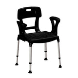 King Commode Chair with Backrest and Armrests