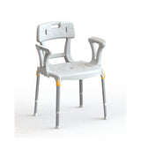 King Commode Chair with Backrest and Armrests