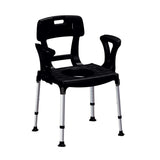 King Commode Chair with Backrest and Armrests